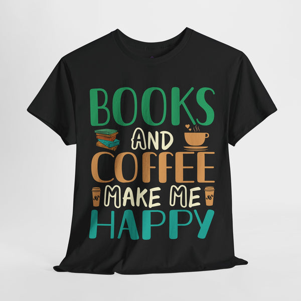 Books and Coffee Unisex Heavy Cotton Tee